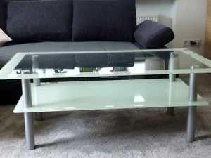 glastisch wohnzimmer gebraucht 1,30x0,75x0,50 - Bild 1 von 4