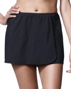Spanx Love Your Assets Wrap Skirtini Swim Skirt Tummy Tamer Jet Black Size Small - Picture 1 of 3