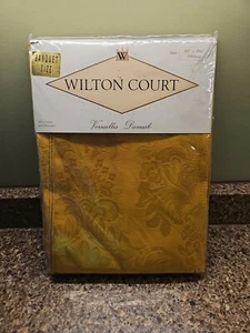 Wilton Court Tischdecke Versailles Damast Gold Größe Bankett 60" x 104" länglich - Bild 1 von 9