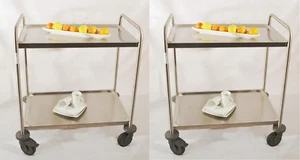 2 Stück B.PRO Servierwagen Transportwagen 2 Borde rostfreie Rollen 569769 NEU - Bild 1 von 3