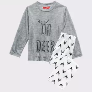 Family PJs Kids Oh Deer Pajama Set Black XL - Picture 1 of 1