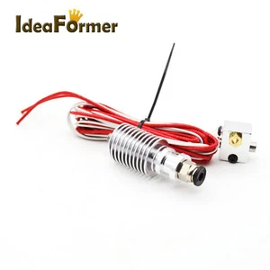 V6 12/24V 1.75/3.0mm Bowden J-head HotEnd With 3/8" (M10) thread Black connector - Picture 1 of 7