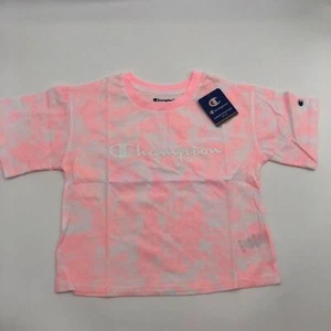Brand New Authentic Champion Pink Candy Tye Dye Boxy Tee For Girls Size Small - Picture 1 of 7