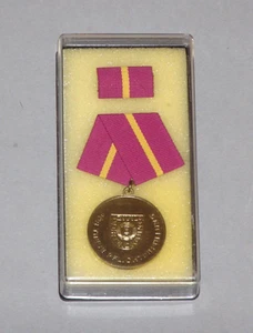 Medaille / Orden für Treue Pflichterfüllung Zivilverteidigung DDR in Gold in Box - Bild 1 von 2