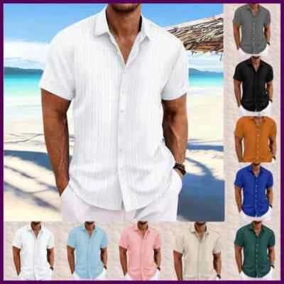 Camisa hawaiana para hombre, camisas de boliche vintage con botones manga corta camisa de playa Foto 1 de 4