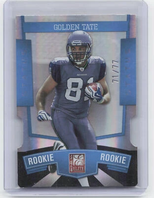 2010 Donruss Elite #156 Golden Tate Status Blue Die-Cut RC #71/77 - Image 1 of 2