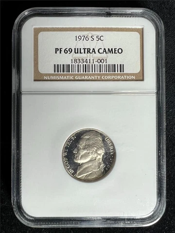 1976 S JEFFERSON NICKEL 5C PF69 ULTRA CAMEO UCAM NGC; PR69 DCAM; SKU 3229 Cover