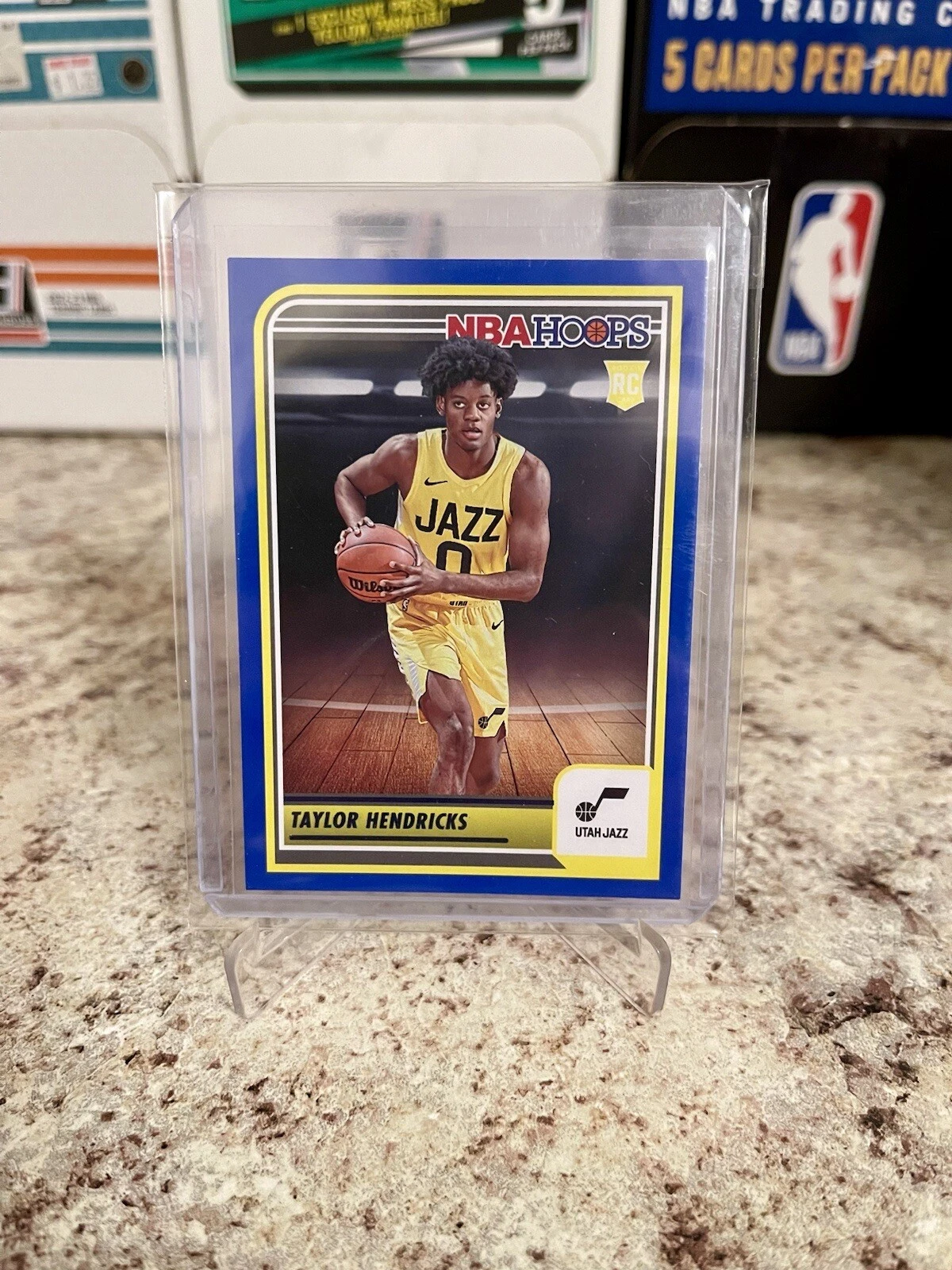 2023-24 Panini NBA Hoops TAYLOR HENDRICKS RC Blue Parallel #236 Utah Jazz Rookie