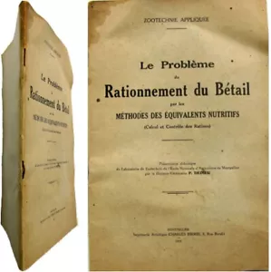 Le Problème du rationnement du bétail 1933 Paul Dedieu élevage contrôle rations - Bild 1 von 14