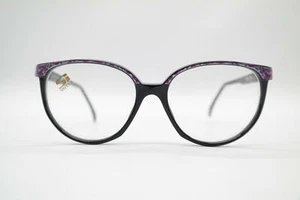 Gafas vintage Stepper SI 44 negro violeta ovaladas montura gafas NOS - Imagen 1 de 6