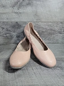 Ecco Damen-Ballerina Incise zauberhafte flache Schuhe perforiert rosa Größe 9 ohne Karton - Bild 1 von 7