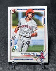 Jordyn Adams Prospect Rookie 2021 Bowman 1st Edition Card #BFE-30 Angels