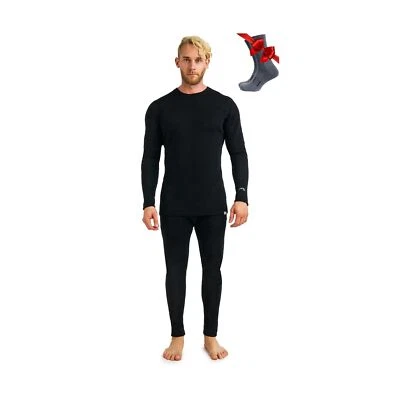 Merino.tech Merino Wool Base Layer Mens Set - Midweight, Heavyweight, Lite Me... - Image 1 of 4