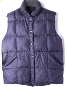 Lands End Lightweight Down Puffer Vest Womens SzS (6-8) Black Full Zip Insalated - Picture 1 of 5
