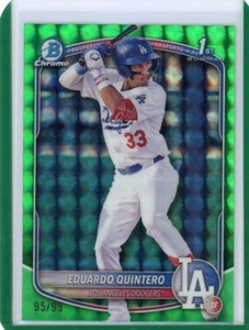 Eduardo Quintero 2025 1st Bowman Chrome green geometric ref. #'d 95/99 - Picture 1 of 4