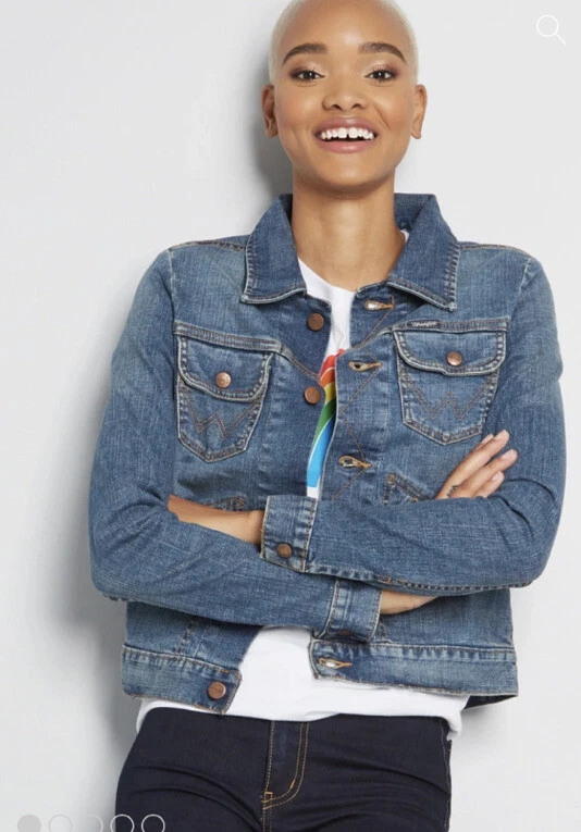 NWT Women's Wrangler x MC Dependable Denim Jacket - Medium Blue - Size 1X - Image 1 of 4