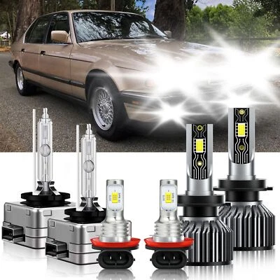 For BMW 750Li 2009-2009 6x Combo LED HID Headlight High/Low Bulbs+Fog Lamp 6500K - Image 1 of 4