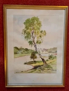Orig.Aquarell Gemälde HANS SKRODZKI 1954,mit orig. Signatur, UNIKAT ,  31x24 cm - Bild 1 von 6