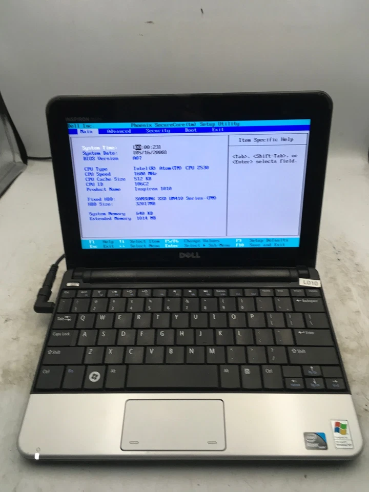 DELL INSPIRON MINI 10 - BOOTS TO BIOS - INTEL ATOM 2530 - 1GB RAM - READ DESC-BB - Image 1 of 4