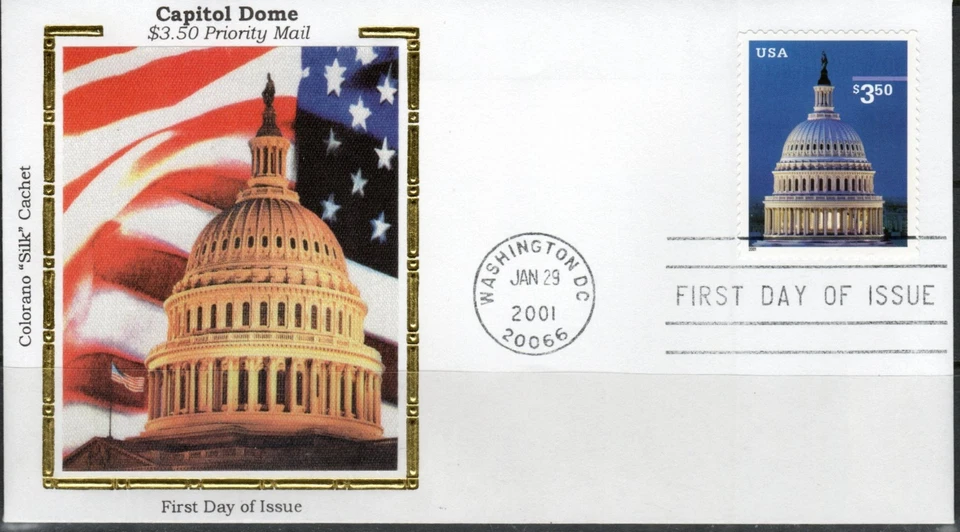 US Scott #3472  Colorano "Silk" Cachet, "Capitol Dome", FDC - Image 1 of 1