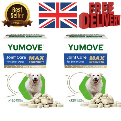 2x YuMOVE Senior Dog MAX Strength Joint Supplement 240 Tablets