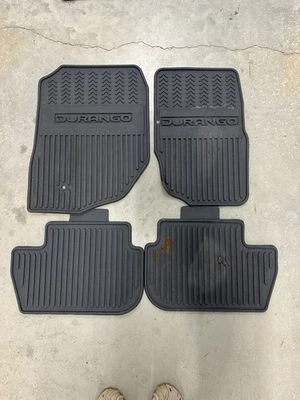 2004-2009 Dodge Durango Chrysler Aspen Rubber Gray Floor Mats Full Set OEM Used - Image 1 of 4
