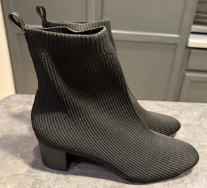 Botas Calcetín Tejido Joie Neely Tacón Bloque Tirar Negro Botines Talla 9 Revolve - Imagen 1 de 7