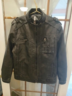 David Outerwear  Distressed Bonanza PU Leather Jacket Faux Leather XL - Image 1 of 3