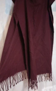 Acne Studios Fransen Schurwolle Schal - Burgunderrot (70" x 30") Italien - Bild 1 von 5