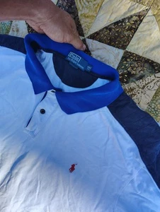 Polo Ralph Lauren Hemd Herren 4XLT Tall weiß blau gestreift Pony Logo Vintage 90s - Bild 1 von 10