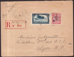 Francia Marruecos, 1922 ffc primer vuelo cubierta Casablanca-Orano -HH88 - Imagen 1 de 3