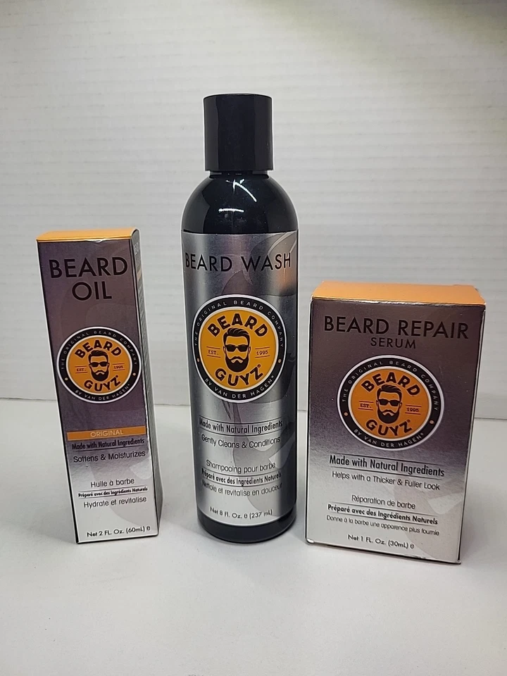 Комплект Beard Guyz Лот из 3 Масла для Бороды, Было, Сыворотка Новая! - Изображение 1 из 4