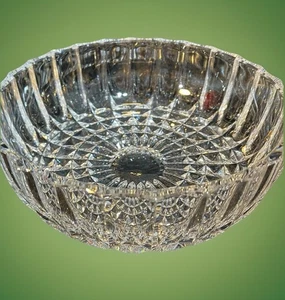 Vintage Big Nachtmann Old Stock Geometric Cut Crystal Bowl Germany Bleikristall - Bild 1 von 24