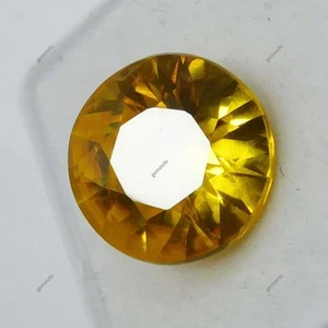 CERTIFIED Ceylon Yellow Sapphire 7.30 Carat Natural Loose Gemstone Round Shape - Picture 1 of 8