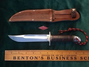 VINTAGE "POST" WW2 WESTERN CUTLERY L46-6 FIXED BLADE KNIFE & ORIGINAL SHEATH ! - Picture 1 of 13