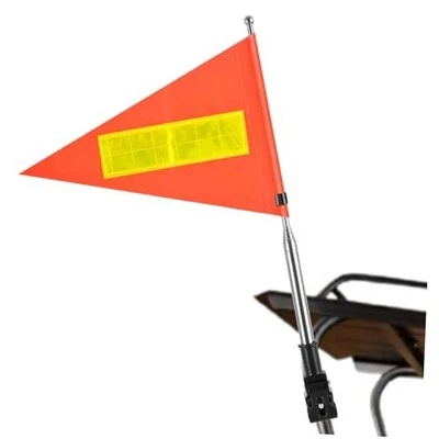 Golf Cart Flag 22x30cm Safety Flag with Reflective Strips and PVC Orange - Image 1 of 4