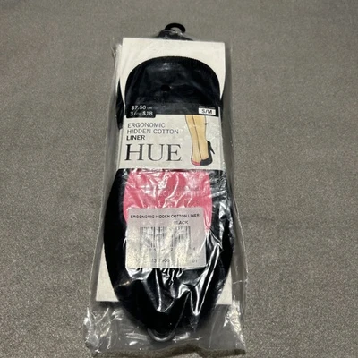 3 pares de forros HUE negros contornos geniales corte bajo para mujer talla pequeña/mediana talla 4-7 Foto 1 de 4