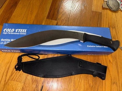 Cuchillo Cold Steel Gurkha Kukri #35ATCB Carbono Hoja en V ATC EE. UU. Mfg Nuevo en Caja Foto 1 de 4