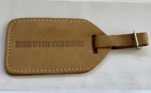 "RIDE WITH THE DEVIL" ANG LEE MOVIE CREW GIFT SUEDE LUGGAGE TAG TOBEY MAGUIRE - Picture 1 of 4