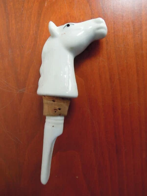 Bouchon Porcelaine fantaisie Cheval  - Photo 1/4
