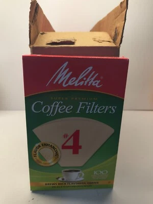 Lote De 6 Cajas De 100 Filtros Café Melitta Natural Marrón #4 Cono 600 Total Foto 1 de 4