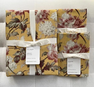 Pottery Barn ANSLEY YELLOW FLORAL Duvet Full Queen & 2 Standard Shams NWT - Picture 1 of 4