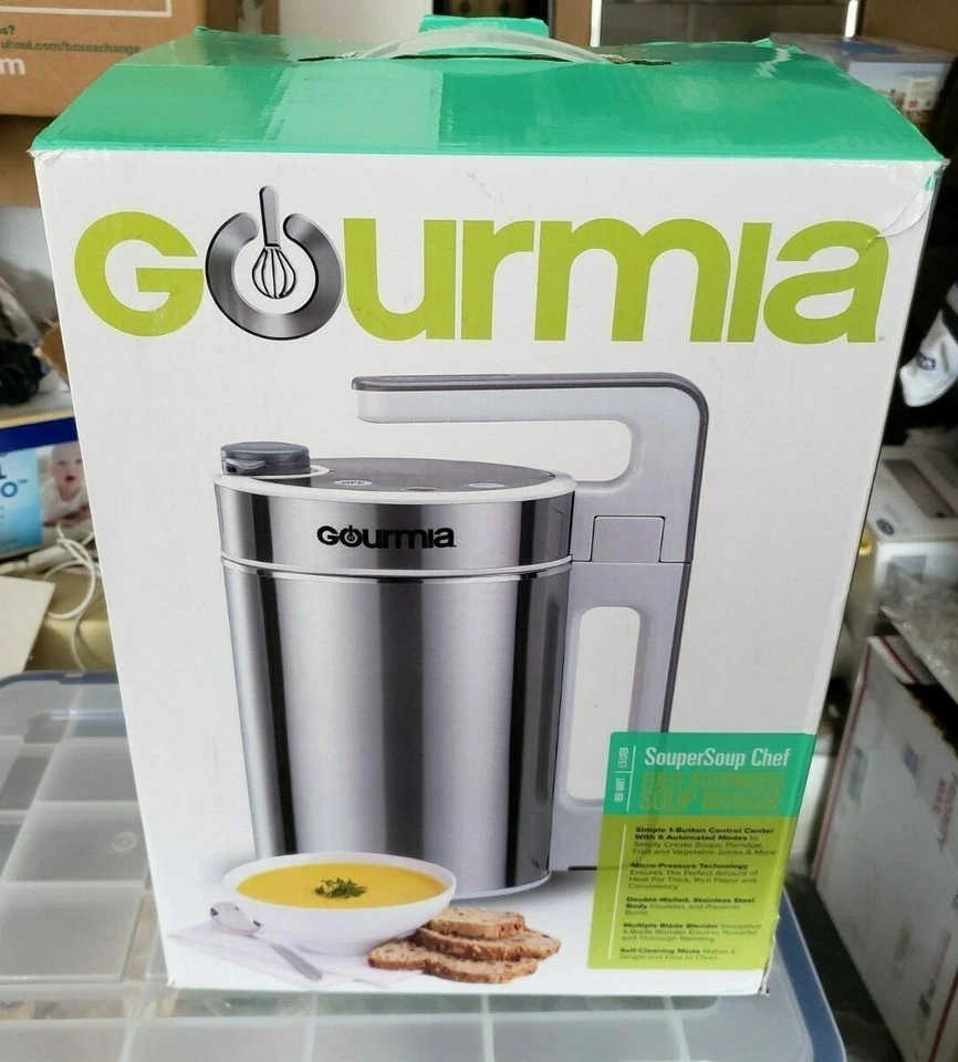 Sopa automática Gourmia Souter Chef 6 em 1 sopa quente ou fria GSM1450 NOVA NA CAIXA! - Imagem 1 de 3
