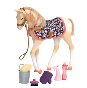 Our Generation Foal - Palomino Toy Horse With Accessories For 18” Doll NEW - Picture 1 of 3