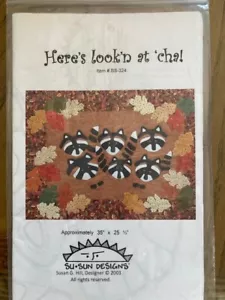 RACOON APPLIQUE QUILT PATTERN ANF FLIGHT PATH QUILT PATTERN - Picture 1 of 2