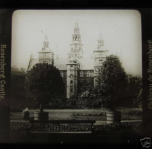 Glass Magic lantern slide ROSENBORG CASTLE C1910 DENMARK - Picture 1 of 2