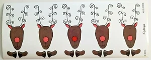 Santa's Reindeer 12" Sheet Sheet Cut In Half For Shipping NRN Designs RARE 2000 - Picture 1 of 1