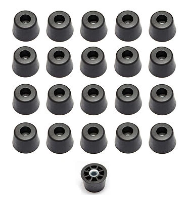 BUDWIG 50 MEDIUM EXTRA TALL ROUND RUBBER FEET. 625 H X .932 D RADIO US MADE / FREE S&H