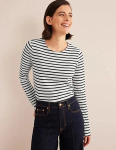 Boden - Bea Long Sleeve Breton - Damen Top Tee Oberteil NEU - UK 8 EU 36 - Bild 1 von 5