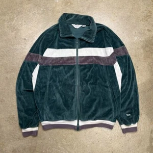 Vintage Christian Dior Velour Jacket Large Green Full Zip - Picture 1 of 5